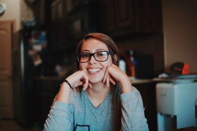 Portrait of smiling young woman