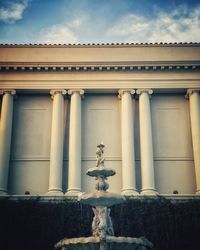 Low angle view of statue of building