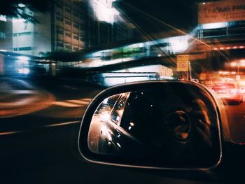 Traffic on road at night