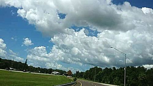 Panoramic view of road against sky