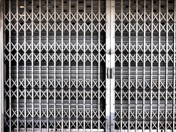 Closed gate of store