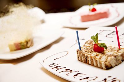 Close-up of served food