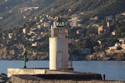 Lighthouse by sea