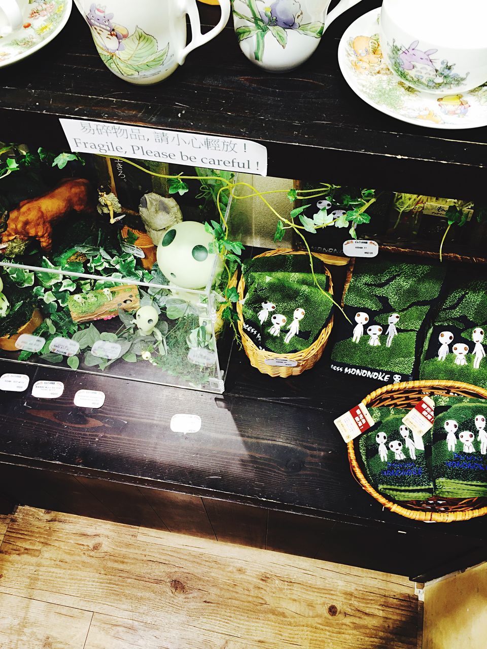 indoors, table, high angle view, freshness, potted plant, plate, still life, food and drink, decoration, food, no people, bowl, plant, leaf, variation, close-up, directly above, vase, day, growth