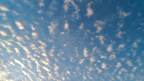 Low angle view of cloudy sky