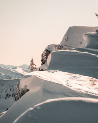 Scenic view of snow covered mountain