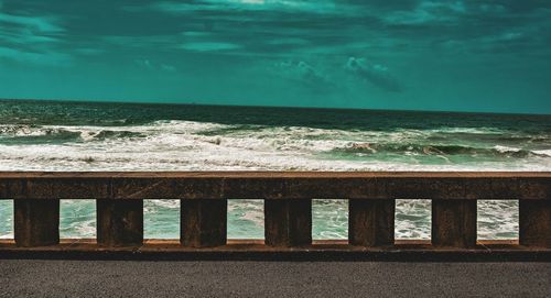 Close-up of sea against sky