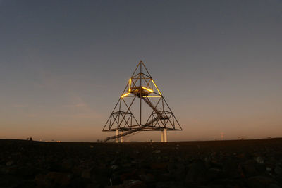 Pyramid landmark against sunset