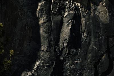 Close-up of rock formation in cave