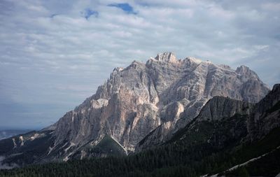 Scenic view of rocky mountains against sky