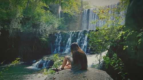 Waterfall in forest