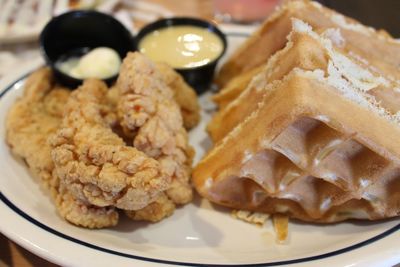 Close-up of served food