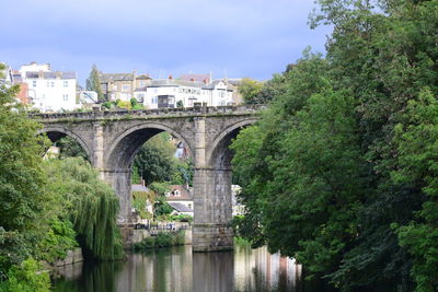 Bridge over river against clear sky