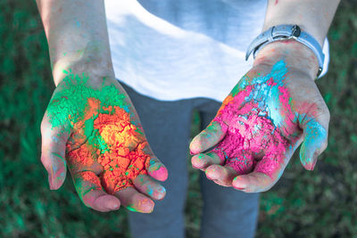 Photoshoot with color powder