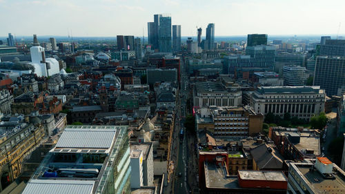 High angle view of cityscape