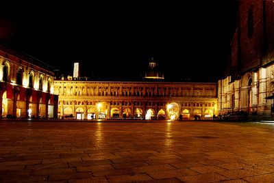Illuminated city at night