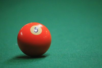 Close-up of ball on table