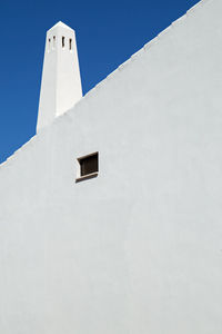 Low angle view of built structure against clear sky