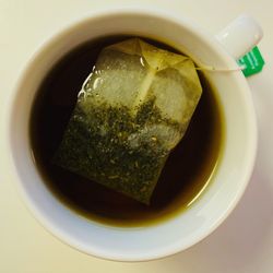 Close-up of tea served on table