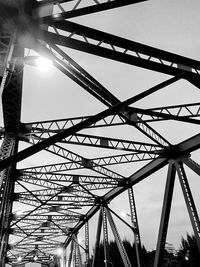 Low angle view of bridge against sky