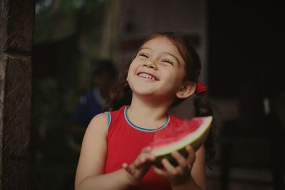 Portrait of a girl smiling