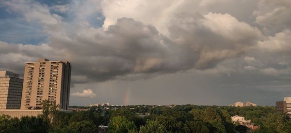 Panoramic view of buildings against sky