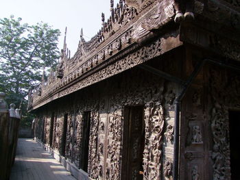 Exterior of temple against sky