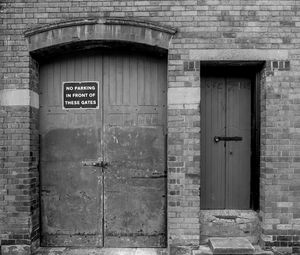 Close-up of closed door