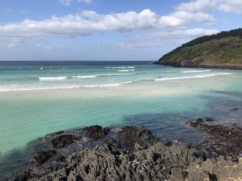 Scenic view of sea against sky