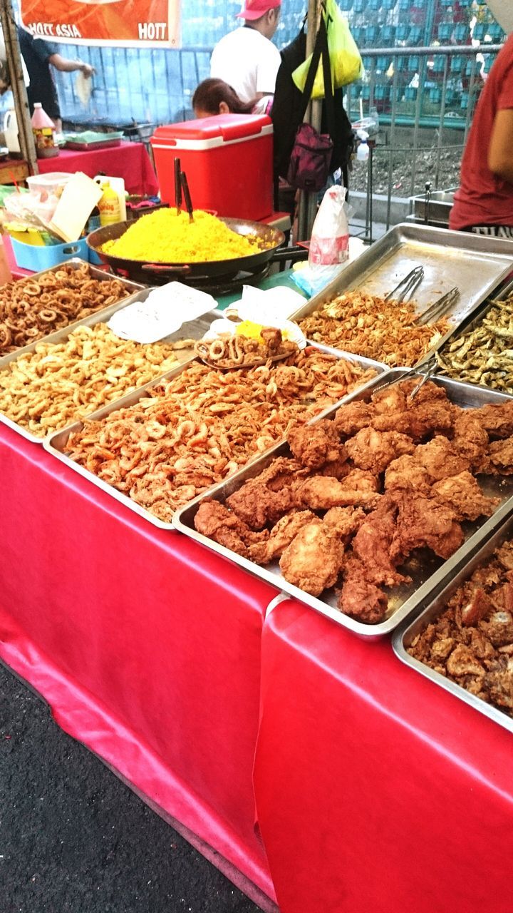 food and drink, food, retail, abundance, market, large group of objects, for sale, market stall, chair, freshness, choice, incidental people, high angle view, variation, healthy eating, table, day, sitting