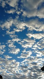 Low angle view of clouds in sky