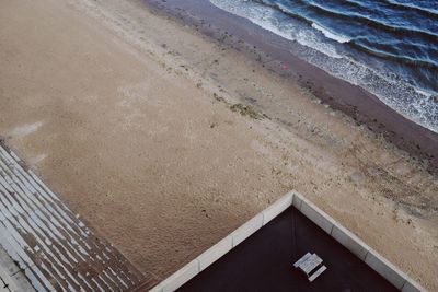 High angle view of beach