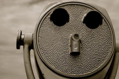 Close-up of coin-operated binoculars