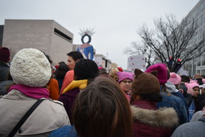People at town square