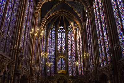 Interior of illuminated church