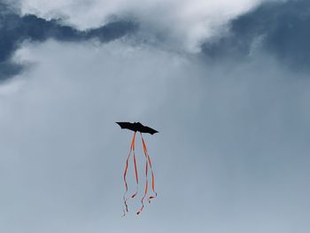 Low angle view of kite flying in sky