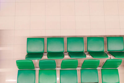 Full frame shot of empty chairs