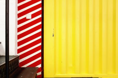 Close-up of yellow flag against blurred background