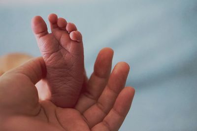 Close-up of human hand