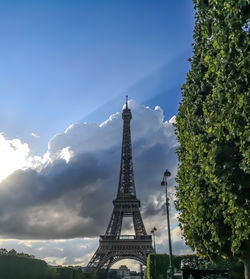 Coucher de soleil magnifique sur paris 