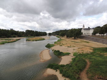 View of river against cloudy sky