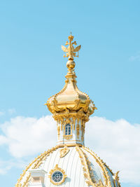 Low angle view of traditional building against sky