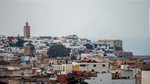 Aerial view of buildings in city