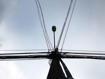 Low angle view of bridge against sky