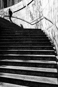 Man walking on stairs