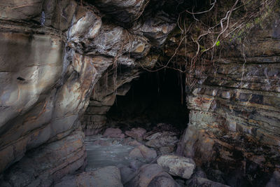 Rock formation in cave