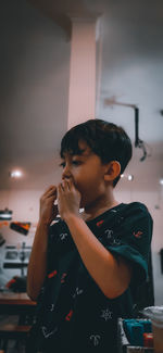 Boy looking at camera