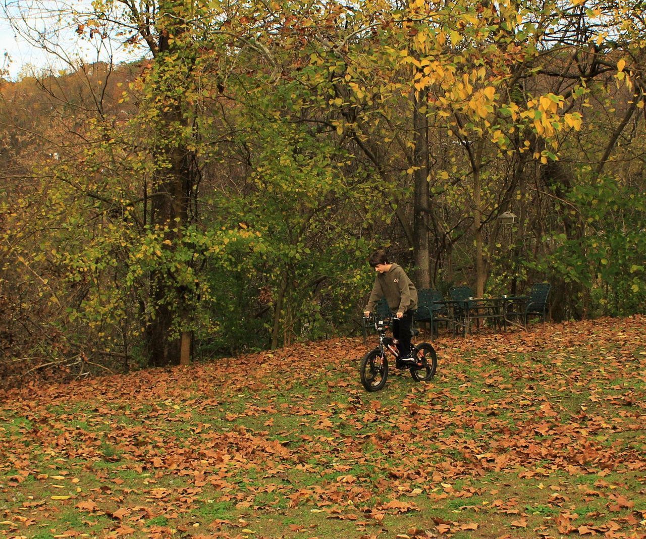 Riding bike