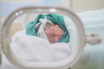 Close-up of a boy sleeping