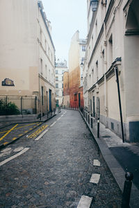 Road passing through city